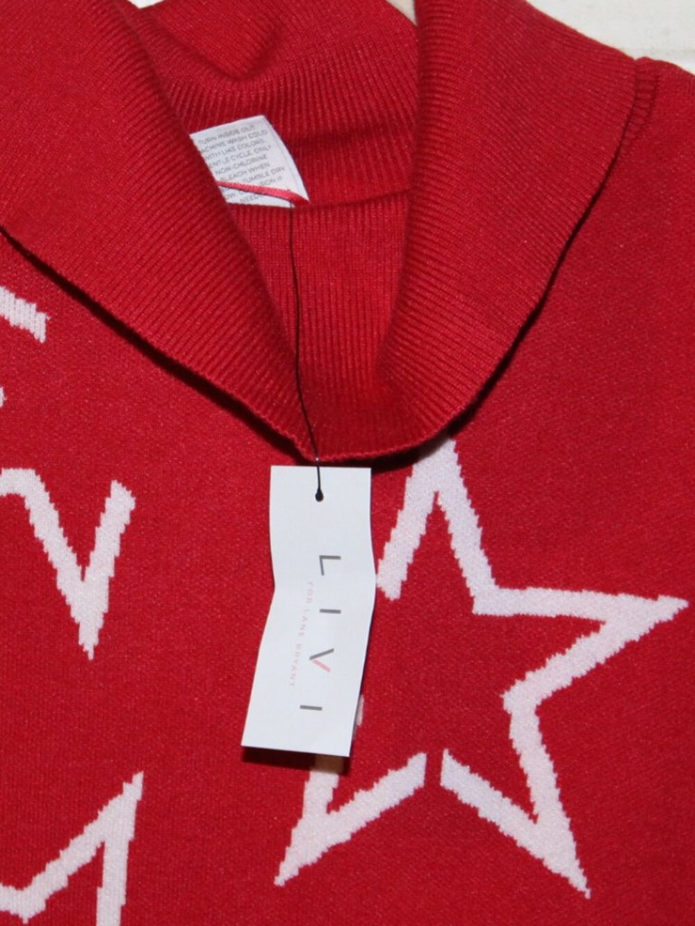 NWT Lane Bryant LIVI Stars sweater BEYOND WELL MADE! 26/28  NICE! - Picture 2 of 5